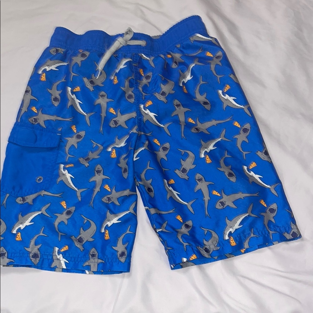 Cat & Jack Blue Shark Swim Trunks